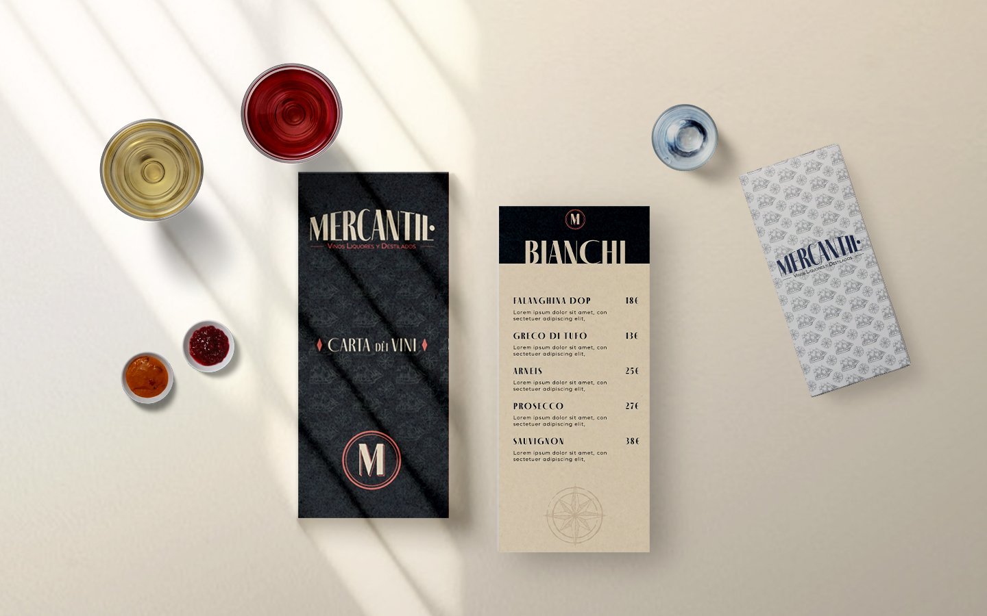 Menu layout Design in a realistic scene